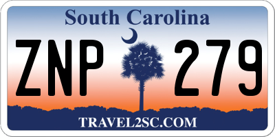 SC license plate ZNP279