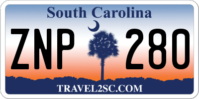 SC license plate ZNP280
