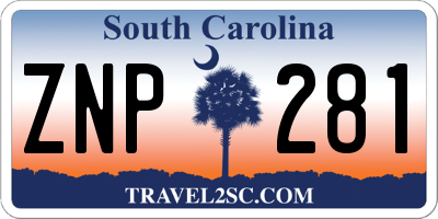 SC license plate ZNP281