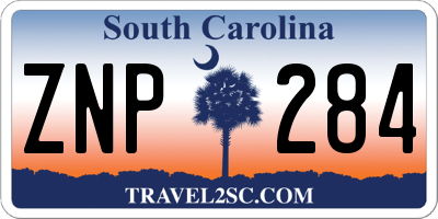 SC license plate ZNP284