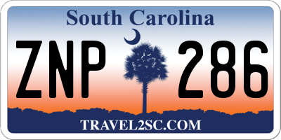 SC license plate ZNP286