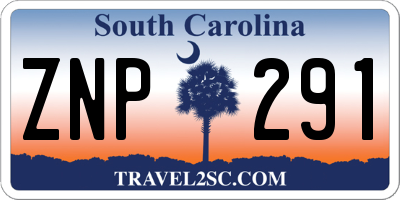 SC license plate ZNP291