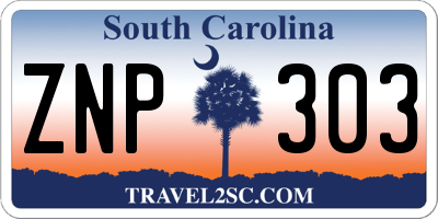 SC license plate ZNP303