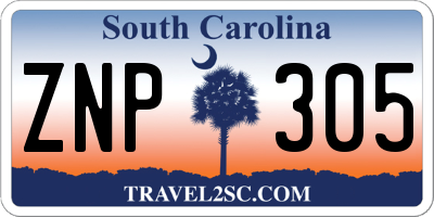 SC license plate ZNP305