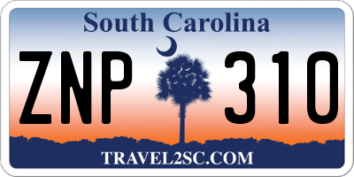 SC license plate ZNP310