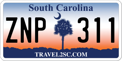 SC license plate ZNP311