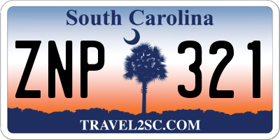 SC license plate ZNP321