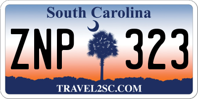 SC license plate ZNP323