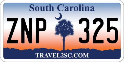 SC license plate ZNP325