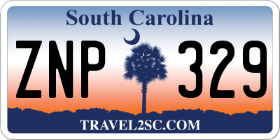 SC license plate ZNP329