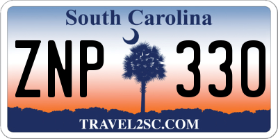 SC license plate ZNP330