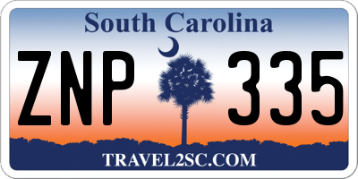 SC license plate ZNP335