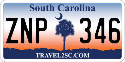 SC license plate ZNP346