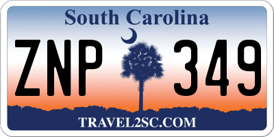 SC license plate ZNP349