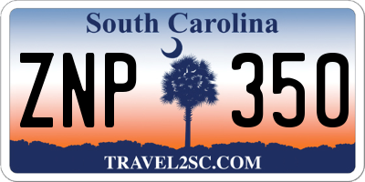 SC license plate ZNP350