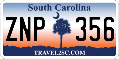 SC license plate ZNP356