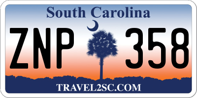SC license plate ZNP358