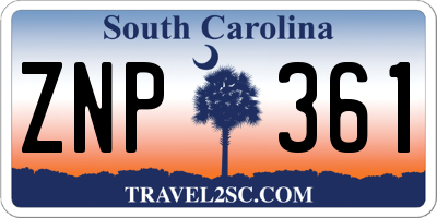 SC license plate ZNP361