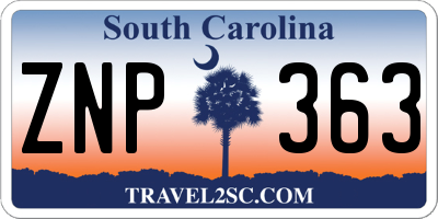 SC license plate ZNP363