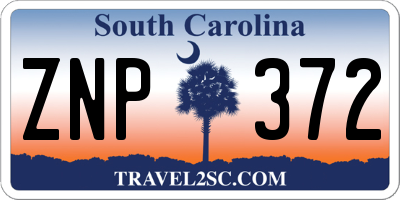 SC license plate ZNP372