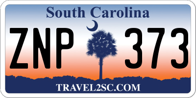 SC license plate ZNP373