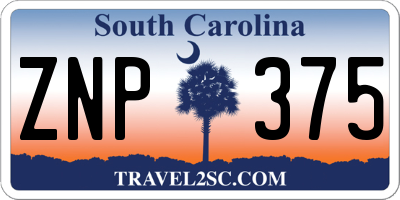 SC license plate ZNP375