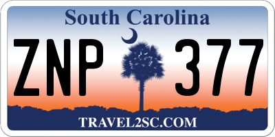 SC license plate ZNP377