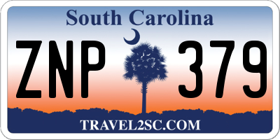 SC license plate ZNP379