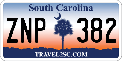 SC license plate ZNP382