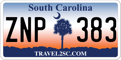 SC license plate ZNP383