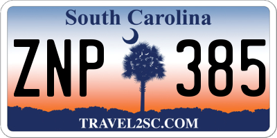 SC license plate ZNP385