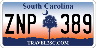 SC license plate ZNP389