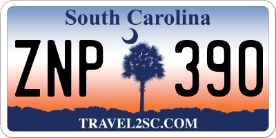 SC license plate ZNP390