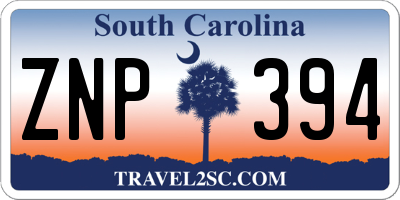 SC license plate ZNP394
