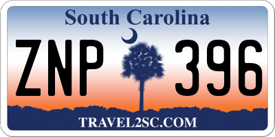 SC license plate ZNP396