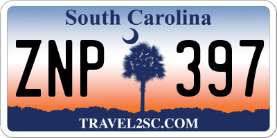SC license plate ZNP397