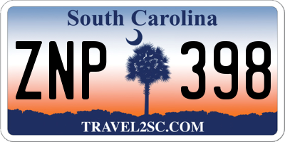 SC license plate ZNP398