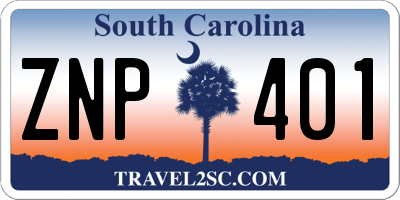 SC license plate ZNP401