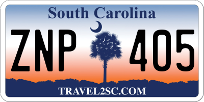 SC license plate ZNP405