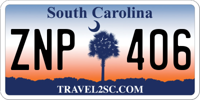 SC license plate ZNP406