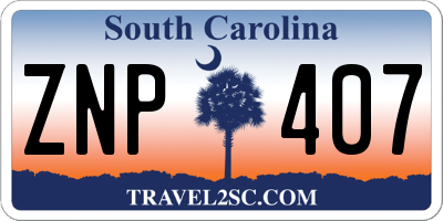 SC license plate ZNP407