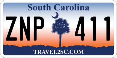 SC license plate ZNP411
