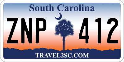 SC license plate ZNP412