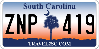 SC license plate ZNP419