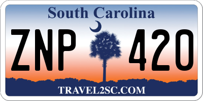 SC license plate ZNP420