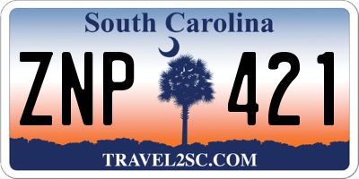 SC license plate ZNP421