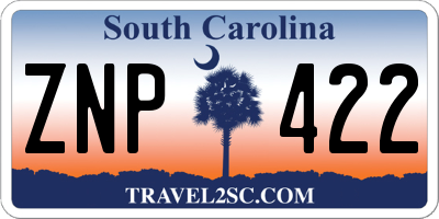 SC license plate ZNP422