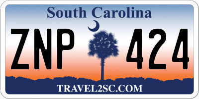 SC license plate ZNP424