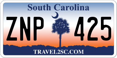 SC license plate ZNP425