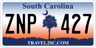 SC license plate ZNP427
